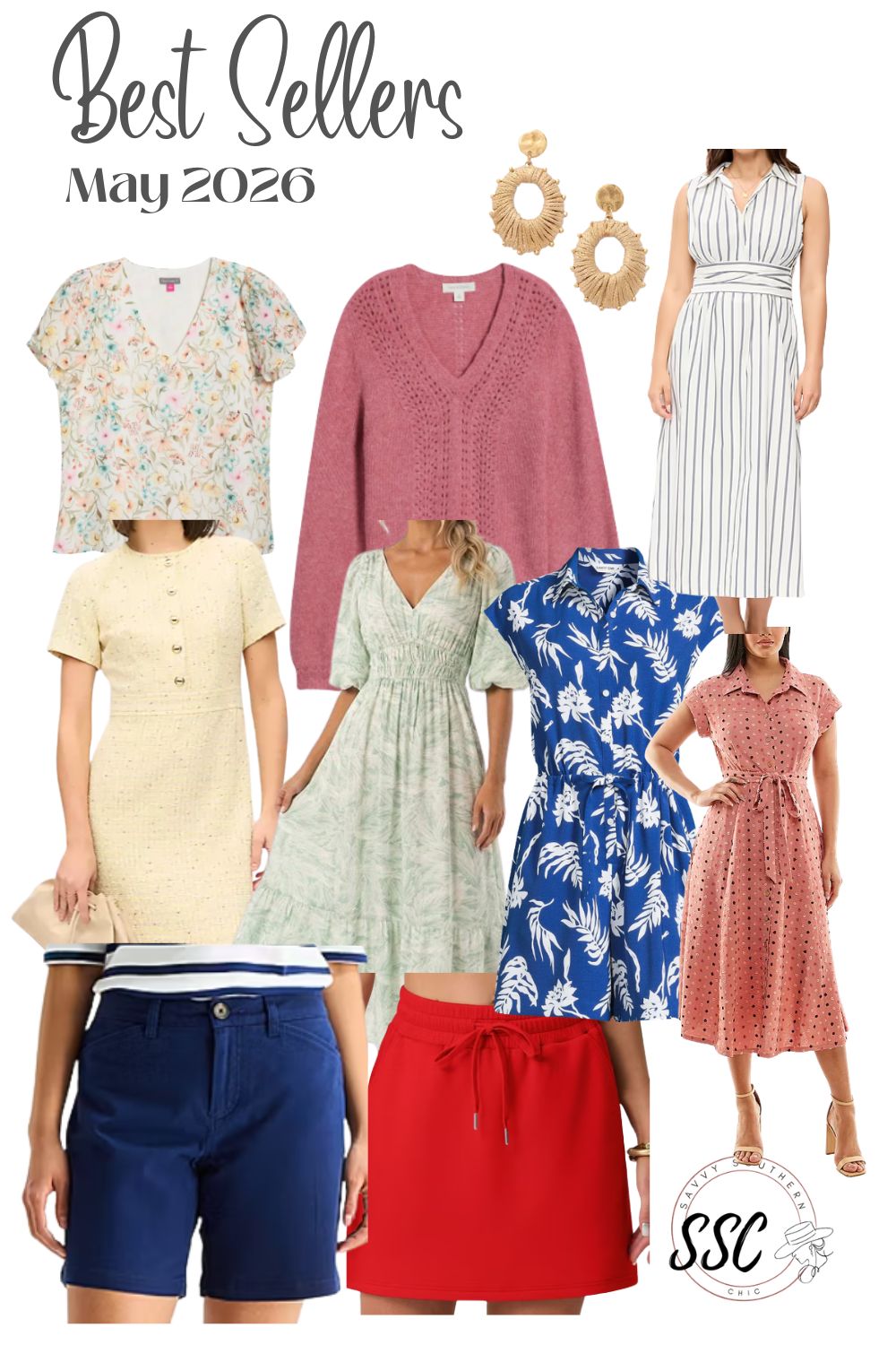 dresses, shorts and more. Best selling fashion for May.