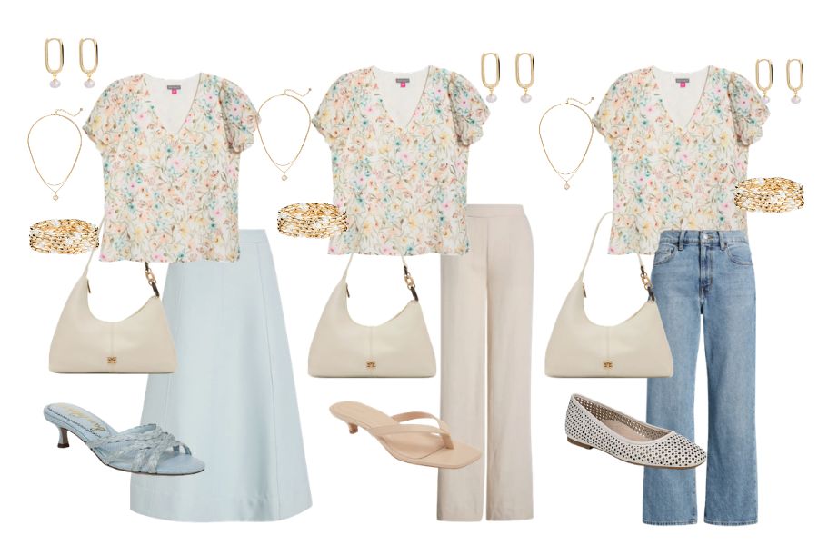 floral top 3 ways