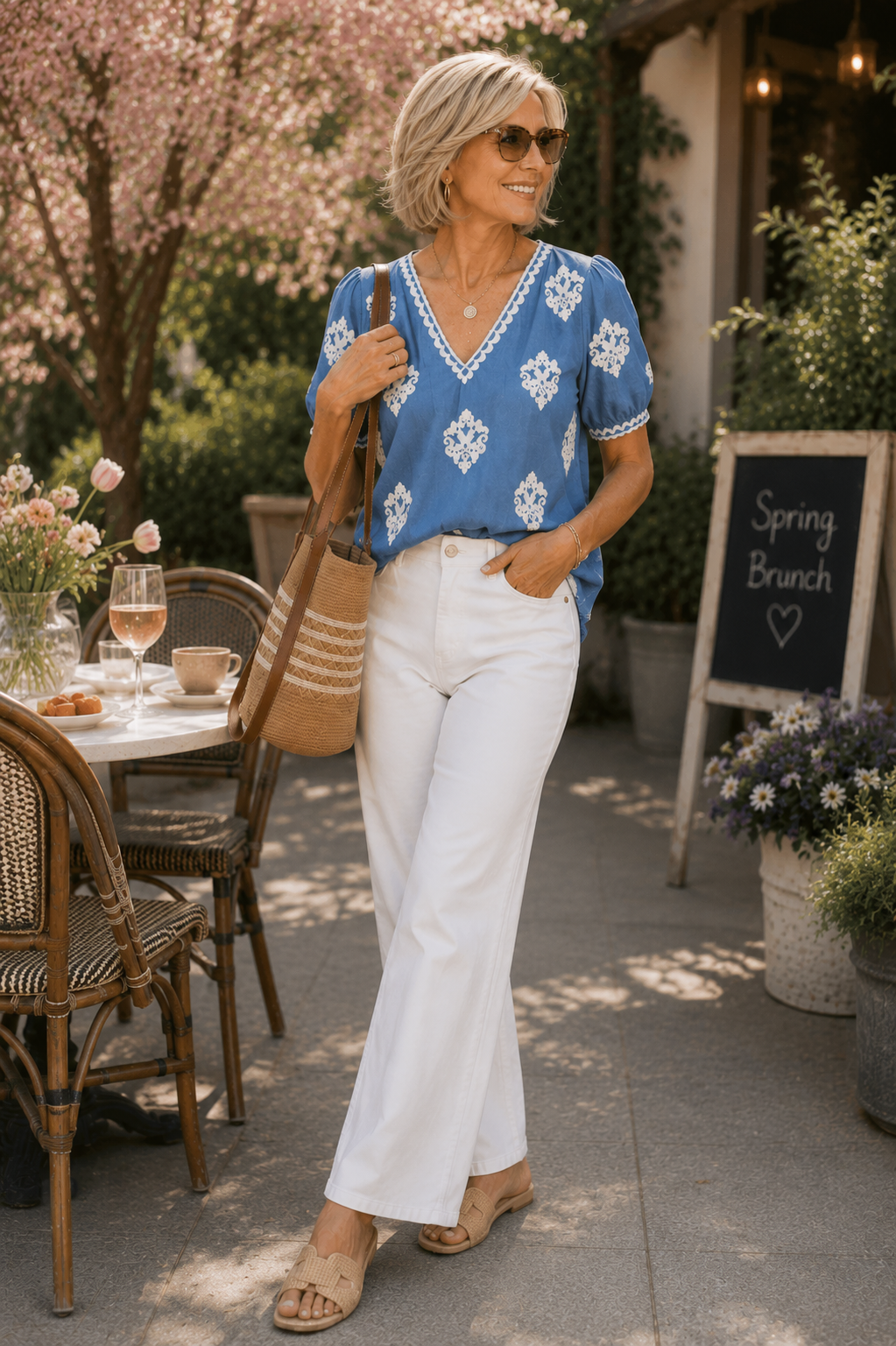 casual spring brunch outfit