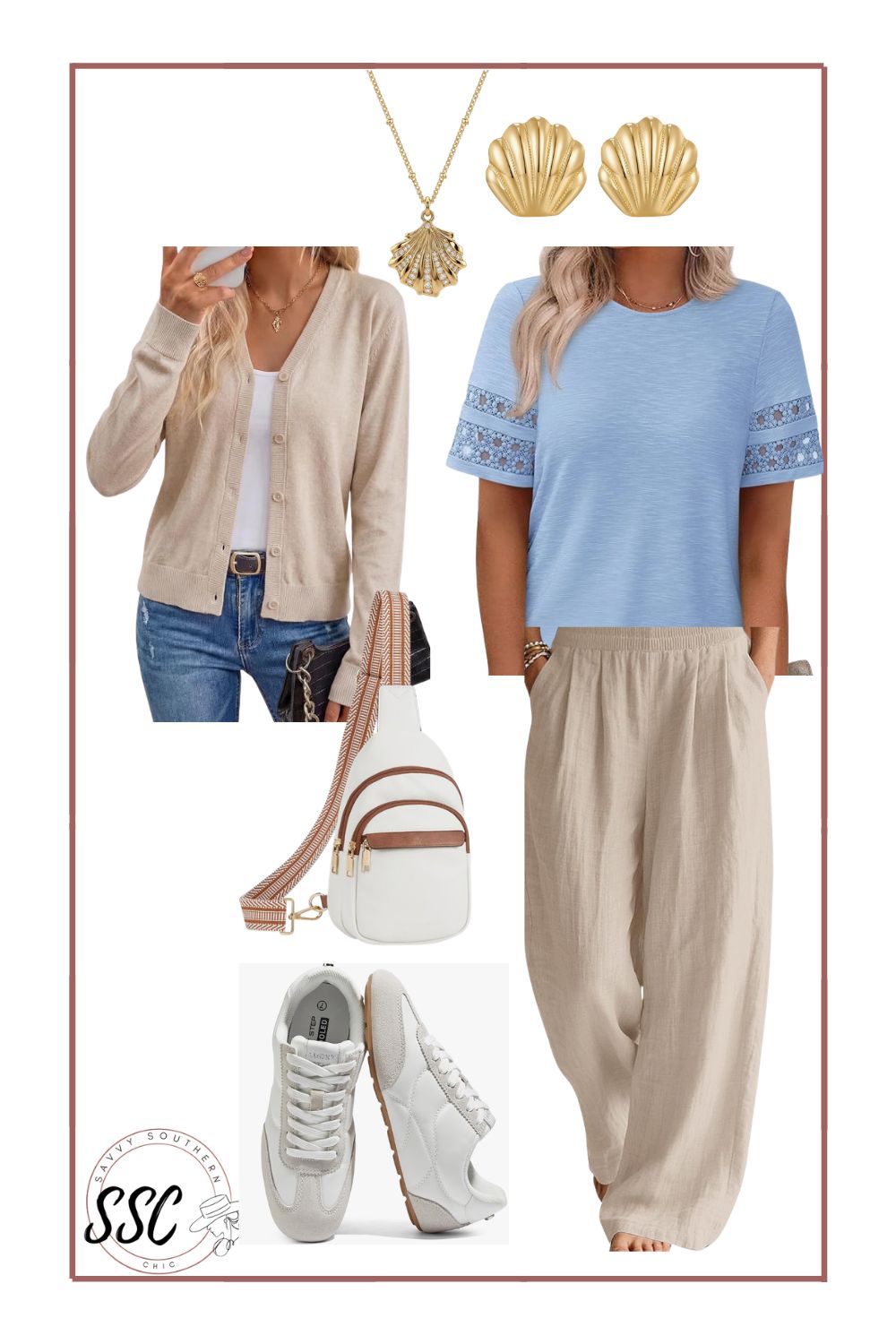 travel day vacation outfit linen pants