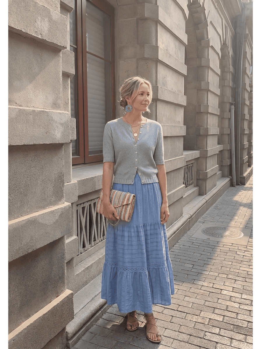 maxi skirt summer outfit