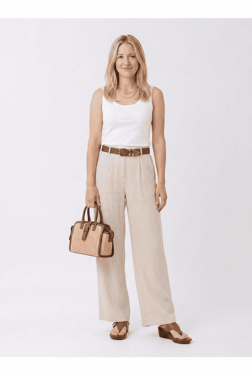 white tank outfit for women