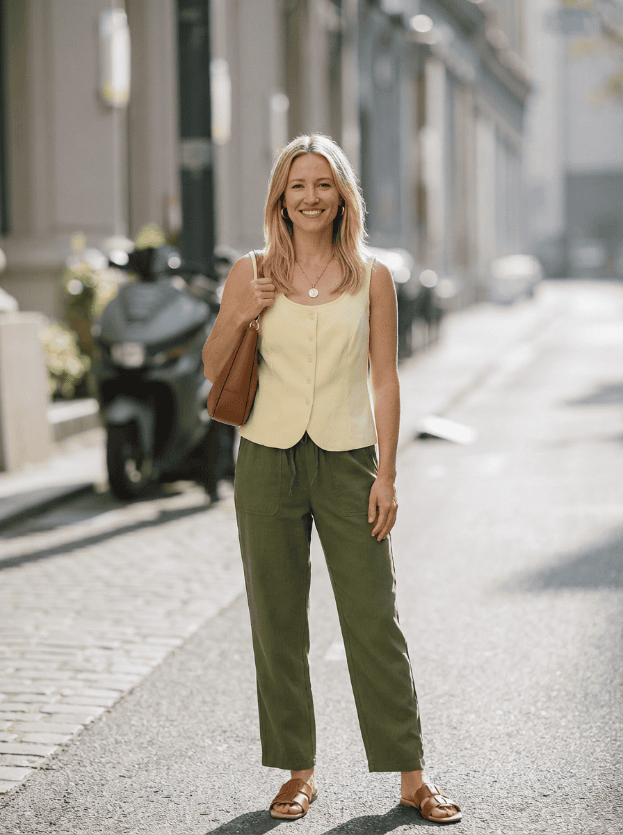 linen pants outfit for summer