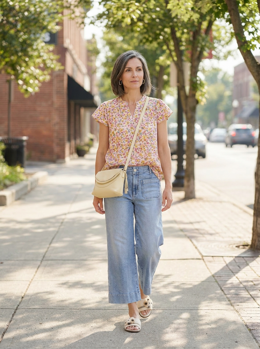 cropped jeans outfit