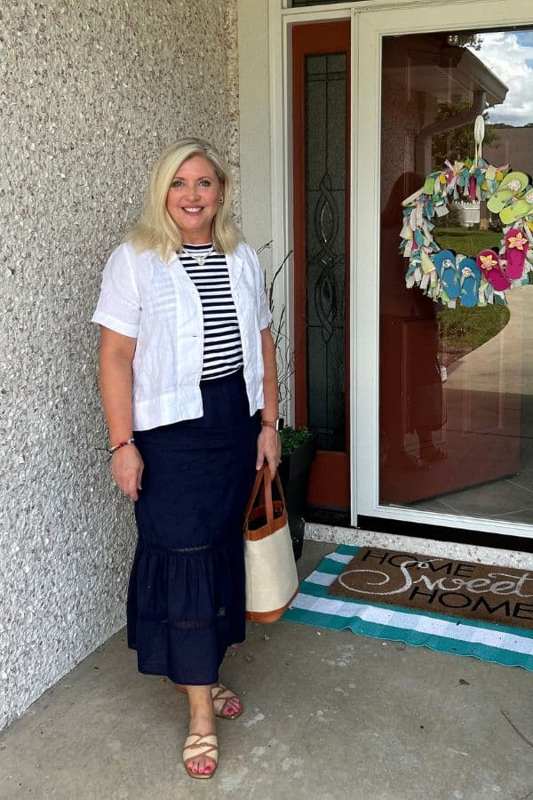 maxi skirt outfit