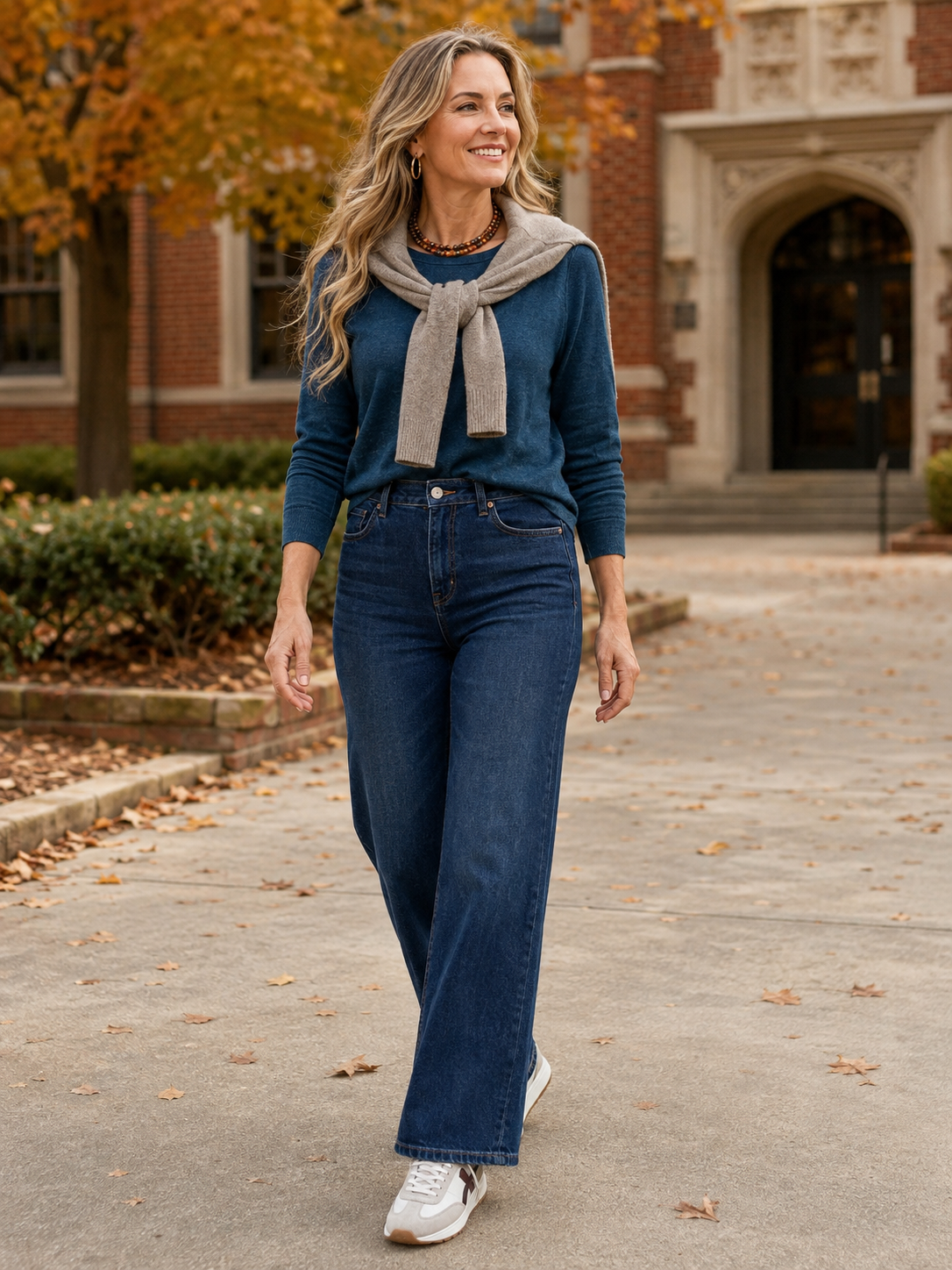 casual Fiday fall jeans outfit