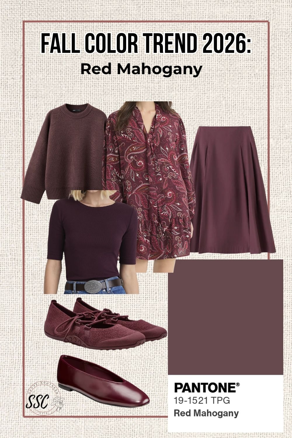 trending fall color 2026 red mahogany