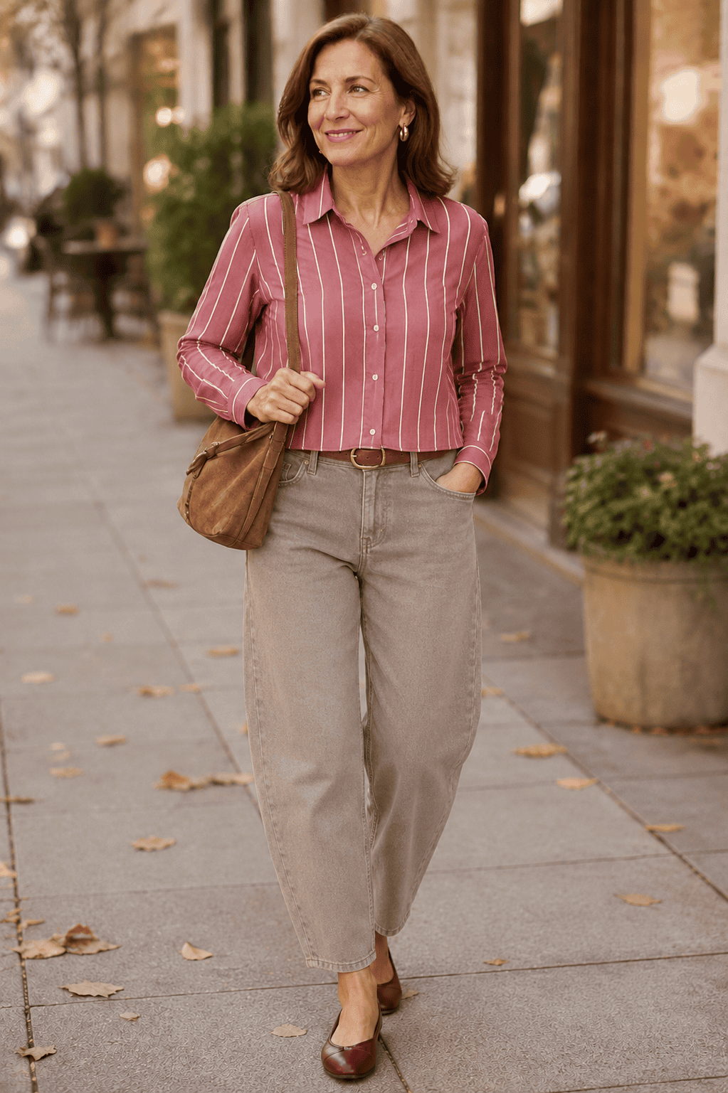 warm fall jeans outfit