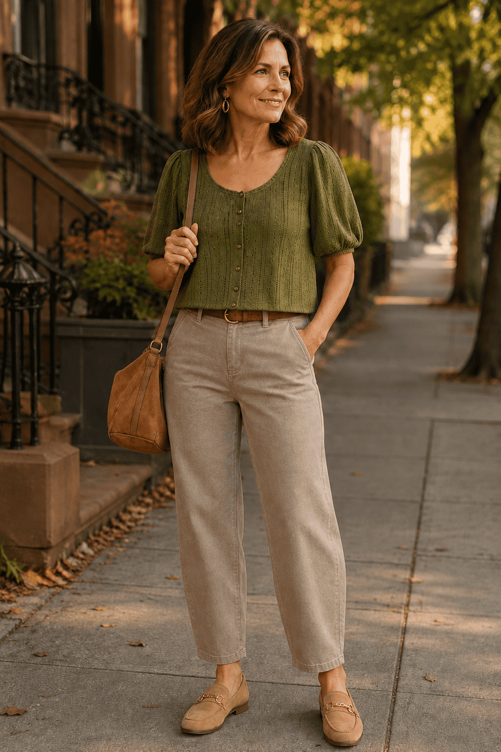 warm weather fall jeans outfit