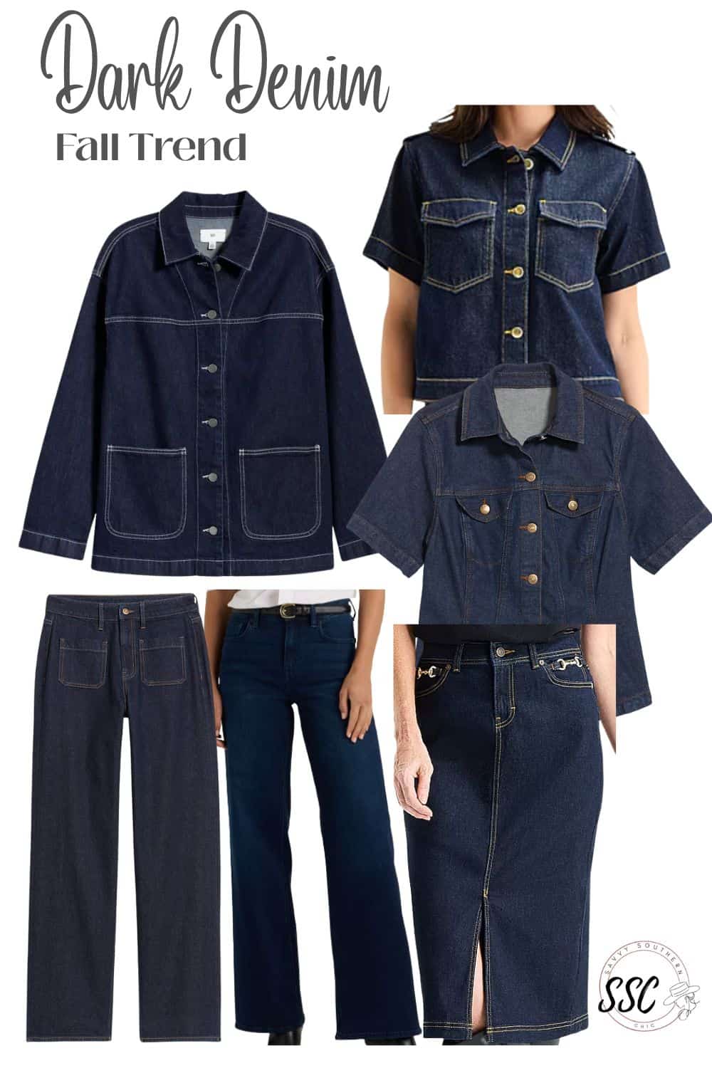 dark denim fall trend