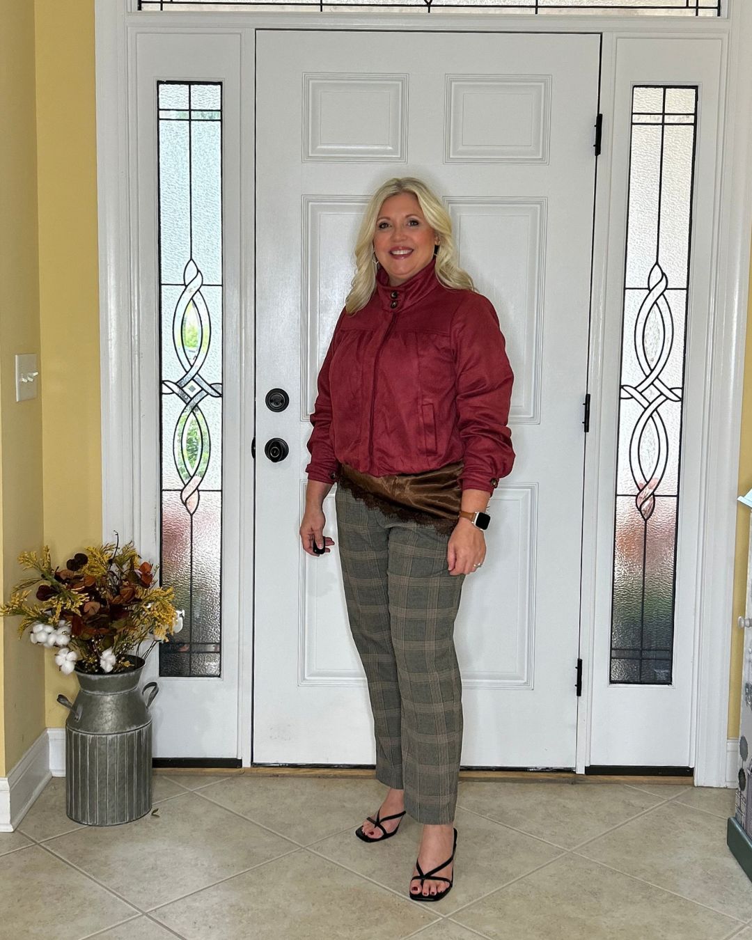 funnel neck jacket outfit