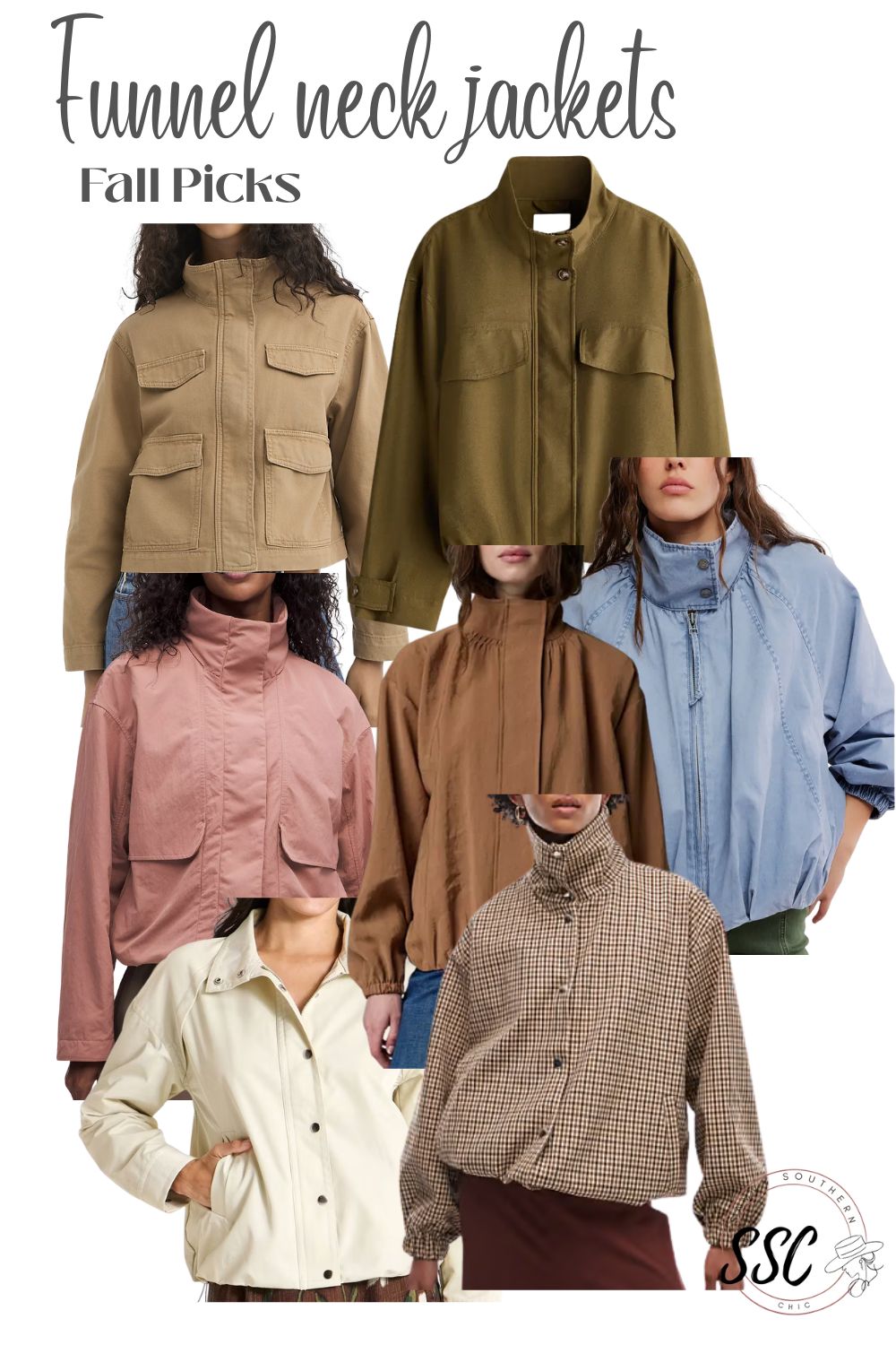 funnel neck jackets