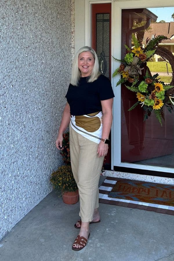 scarf at waist fall outfit